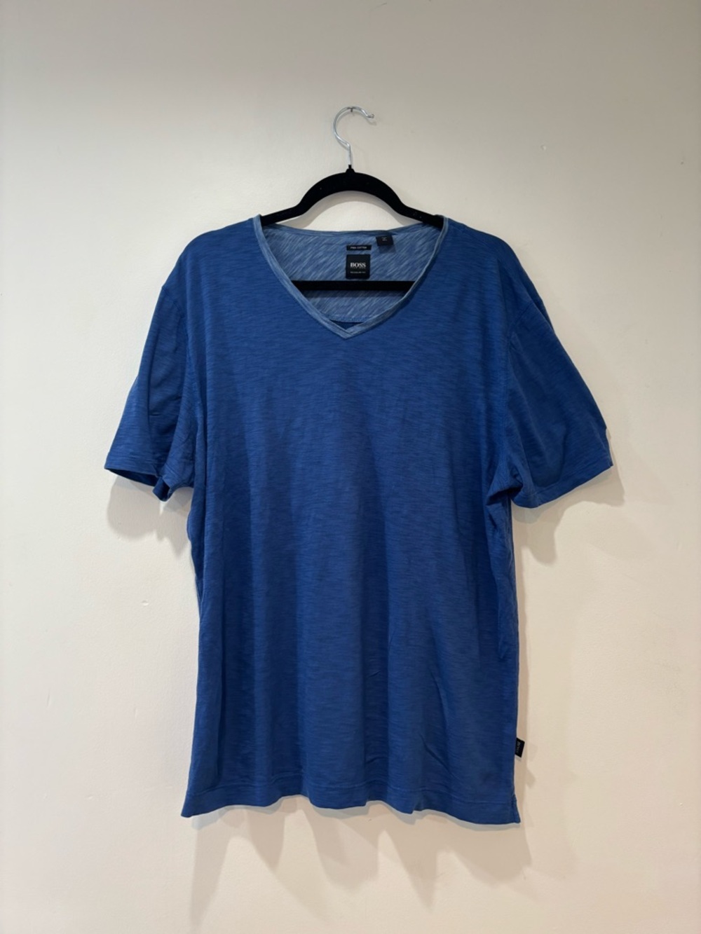 Hugo Boss Blue V-Neck Short Sleeve Tee